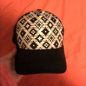 Black Designed Mesh Hat